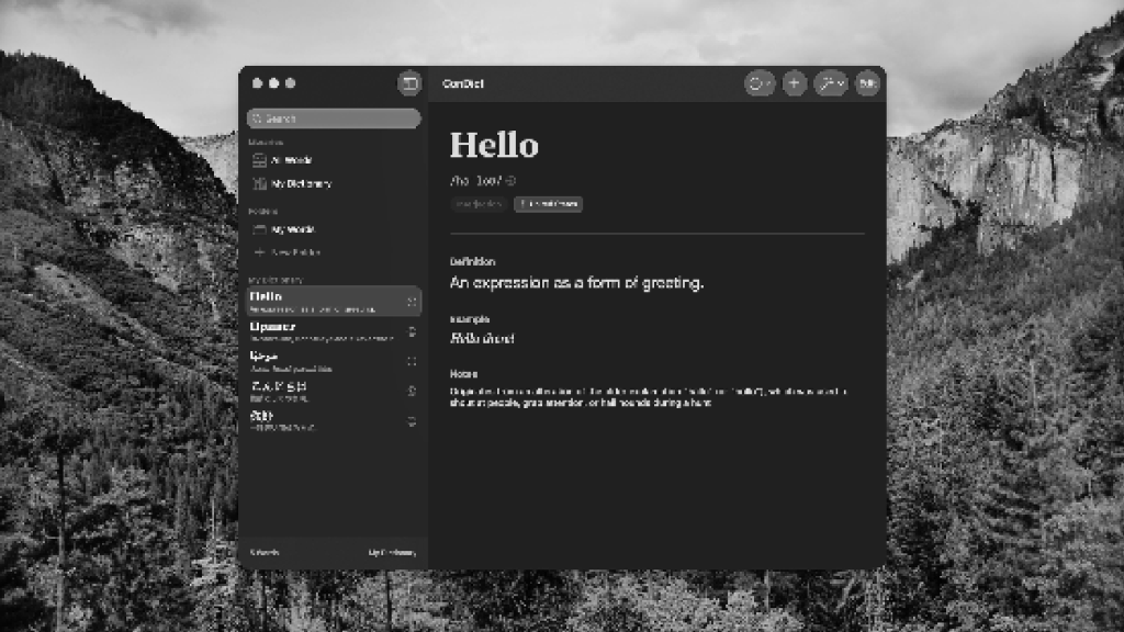 ConDict screenshot 2